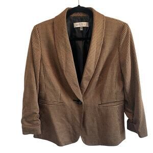 NWT Kasper Houndstooth Print Blazer Work Office Size 4